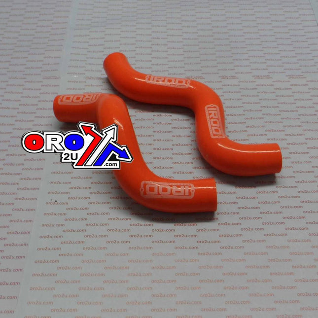 Hose Kit 2pcs KTM SX50 2001-08, Silicone Radiator Orange, Irod 010063