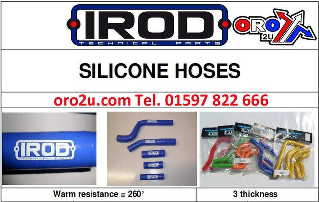 Hose Kit 2pcs KTM SX50 2001-08, Silicone Radiator Orange, Irod 010063