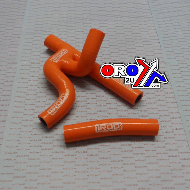 Hose F Kit 2pcs KTM EXC250/300 08-11, Silicone Radiator Orange, Irod 010073