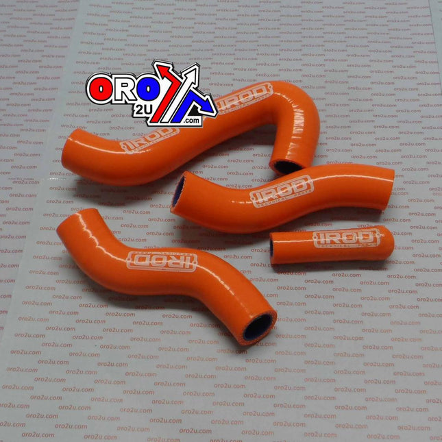 Hose Kit 4pcs KTM EXC450 EXC500 12-13, Silicone Radiator Orange, Irod 010075
