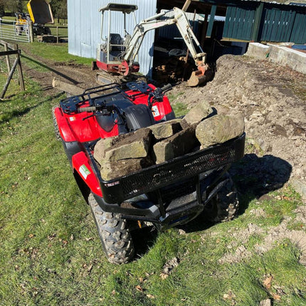 ATV STEEL CARGO RACK / WIRE BASKET, REAR DROP 105x73cm, ((fitting kit not included))