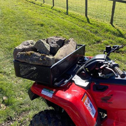 ATV STEEL CARGO RACK / WIRE BASKET, REAR DROP 105x73cm, ((fitting kit not included))