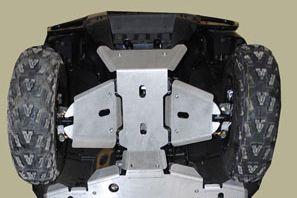 A-arm Skid Plates Aluminum 12-13 Kawasaki Bruteforce 300, 764A Ricochet