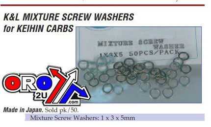 Keihin Mixture Screw Washer, Sold Each