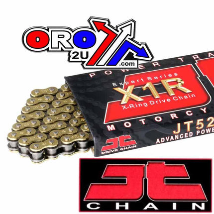 Drive Chain Heavy Duty X-ring Chain 520X1R 120L Gold-black JTC520X1RGB120DL