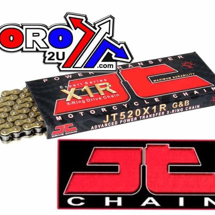 Drive Chain Heavy Duty X-ring Chain 520X1R 120L Gold-black JTC520X1RGB120DL