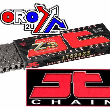 Drive Chain Super Heavy Duty X-ring 520Z3 110L Black JTC520Z3110RL