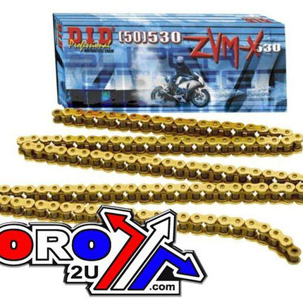 DID 530ZVM-X Gold Chain 108L ZJ, DID530ZVMXGG108, 530ZVM-X, 3012648, Road, Mc