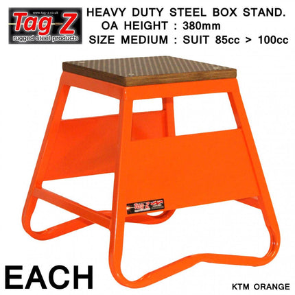 Heavy Duty Steel Box Stand MX, Medium / 380mm High MX Stand, Orange