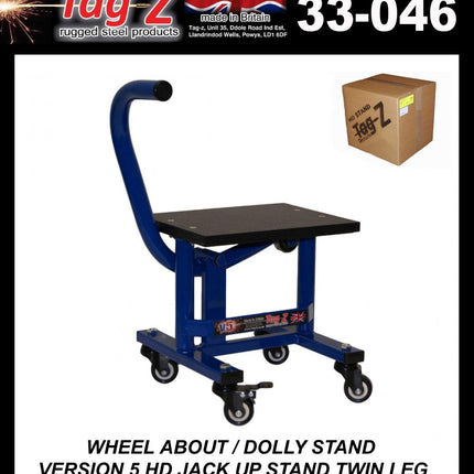 HD Jack-up-stand Twin Leg v5, Wheel About Jack-up-stand, MX & Enduro 125>625cc Bikes