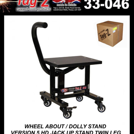 HD Jack-up-stand Twin Leg v5, Wheel About Jack-up-stand, MX & Enduro 125>625cc Bikes