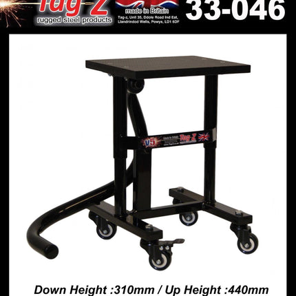 HD Jack-up-stand Twin Leg v5, Wheel About Jack-up-stand, MX & Enduro 125>625cc Bikes