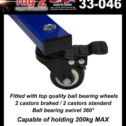 HD Jack-up-stand Twin Leg v5, Wheel About Jack-up-stand, MX & Enduro 125>625cc Bikes