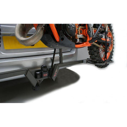 CAR BIKE RACK 80-600cc BLACK MK2, MOTORCYCLE BIKE RACK CAR VAN TRUCK, LOAD 160KGS / shipping weight 17.50Kg