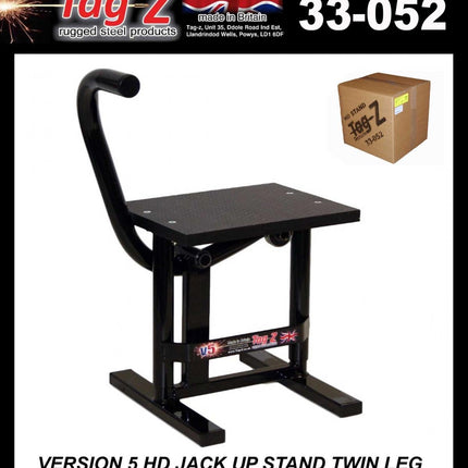 HD Jack-up-stand Twin Leg v5, MX & Enduro 125>625cc Bikes, Large Stand 440mm High MX