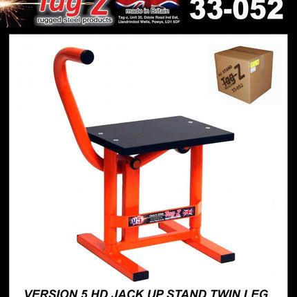HD Jack-up-stand Twin Leg v5, MX & Enduro 125>625cc Bikes, Large Stand 440mm High MX