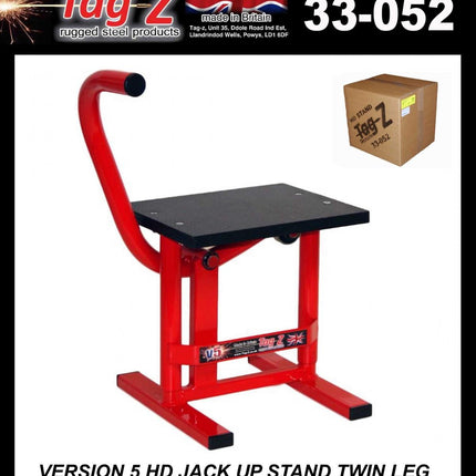 HD Jack-up-stand Twin Leg v5, MX & Enduro 125>625cc Bikes, Large Stand 440mm High MX