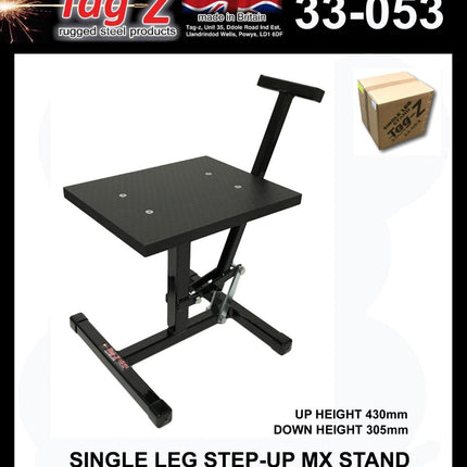 Tag-Z Step-up MX Stand, Single Leg Stand Black