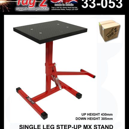 Tag-Z Step-up MX Stand, Single Leg Stand Red