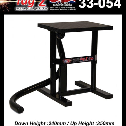 HD Jack-up-stand Twin Leg v5, School Boy / Super Moto Stand, Medium Stand 350mm High
