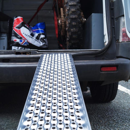 Lightweight Loading Ramp 150x20cm, Motorcycle Quad ATV Access Aluminum, MAX Load 200 Kg Per Ramp