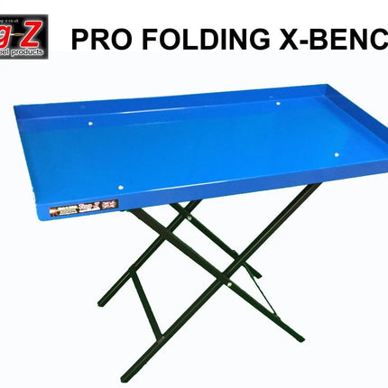 Tag-z Pro Folding X-bench, Blue / Table / Work Top /