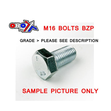 M16x60 Bolt Hex Bzp Each