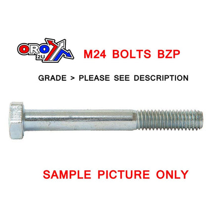 M24x160 Bolt Hex Bzp Each