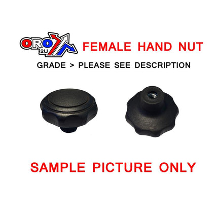 M8 Hand Nut Female 45x30 Each
