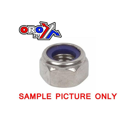 M8 Nylon Lock Nut Bzp, Slim / Thin 8x13mm, Type (t)