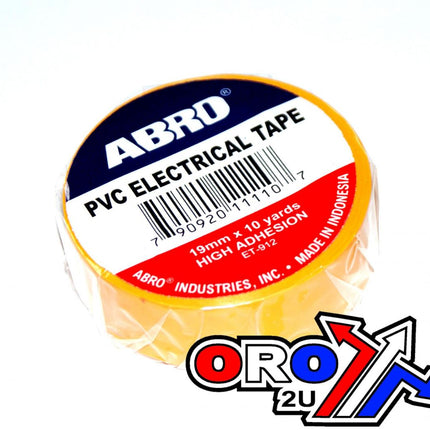 Yellow PVC Electrical Insulation Tape 19mm x 10 yards