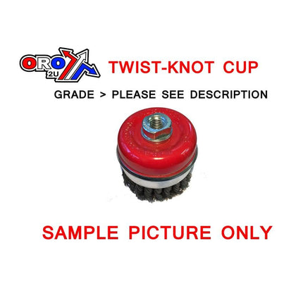 Grinder Wire Wheel 80mm, 675339, Twist Knot Cup, M14x2, KDPWB001