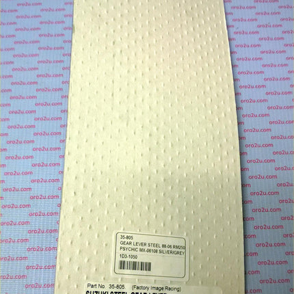 Gear Lever Steel 88-06 RM250, MX-06108 Silver/grey