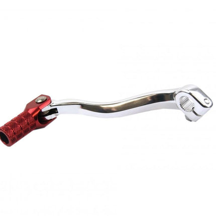 Gear Lever Shift 04-09 CRF250, Silver / Red Tip MX-06133-1RD