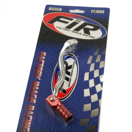 Gear Lever Shift 04-09 CRF250, Silver / Red Tip MX-06133-1RD