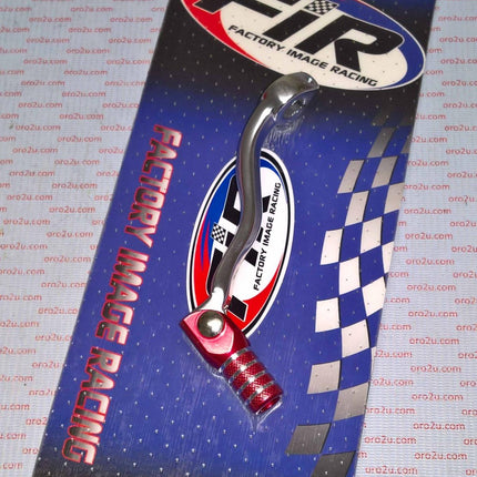Gear Lever Shift 04-09 CRF250, Silver / Red Tip MX-06133-1RD