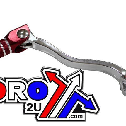 Gear Lever Shift 04-09 CRF250, Silver / Red Tip MX-06133-1RD