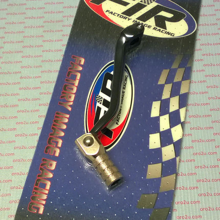 Gear Lever Black KX 125 03-05, Aluminium Forged 13156-1493, FIR Brand, Black & Titanium