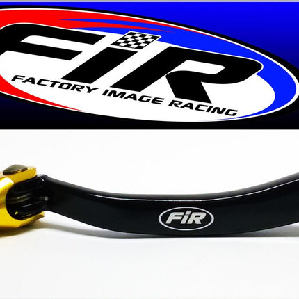 Gear Lever Shift RMZ 450 05-07, Aluminium Forged 25600-35G00, FIR Brand, Black & Gold