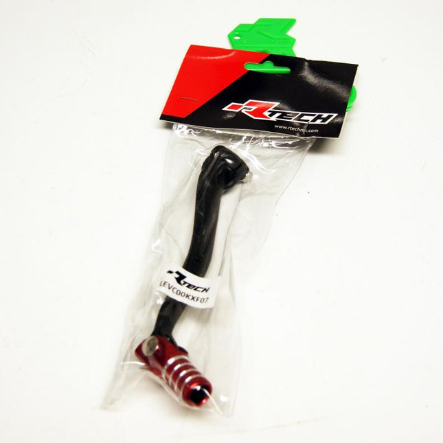 Gear Lever Shift Black / Red, KXF250 09-15 R-LEVC00KXF07, 13156-0614, LEVC00KXF07