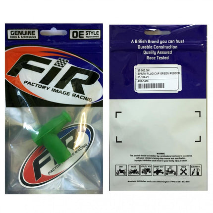Spark Plug Cap Rubber Green, 01-109-21