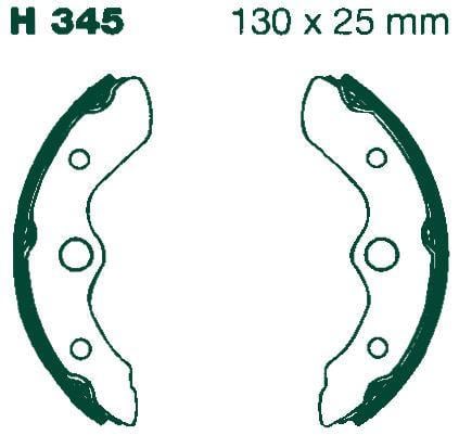 Brake Shoes Set Honda Trx 200 250 300 Ebc H345