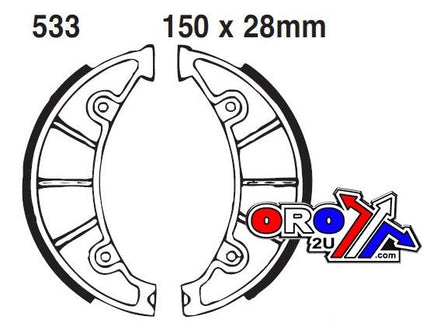 Brake Shoes Y533 DS156
