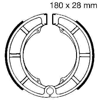 Brake Shoes VB305 [ebc S609], MC-05307, GBS305,1103050