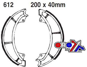 Brake Shoes Kawasaki Suzuki Ebc S612