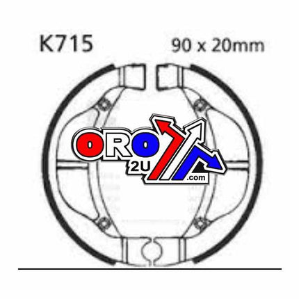 Brake Shoes Kawasaki Suzuki 60 110 Ebc K715