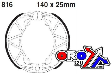 Brake Shoes Aprilia Iaggio Vespa Ebc 816