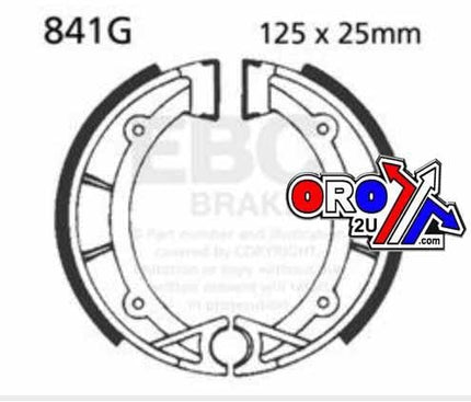 Brake Shoes Grooved Ebc 841G