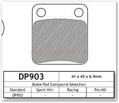 BRAKE PADS SINTERED DP BRAKES, DP903 Premium Sintered HD, 39-054/2