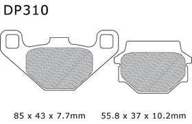 Brake Pads Sintered Dp Brakes, DP310 Hard 41-310.H.DP, 39-067